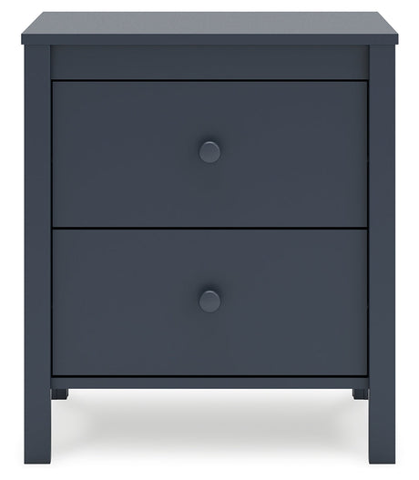 Simmenfort Navy Blue Two Drawer Nightstand - Ornate Home