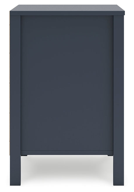 Simmenfort Navy Blue Two Drawer Nightstand - Ornate Home