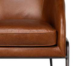 Simmons Brown Leather Chair - Ornate Home