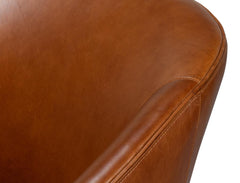 Simmons Brown Leather Chair - Ornate Home