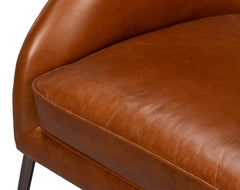 Simmons Brown Leather Chair - Ornate Home