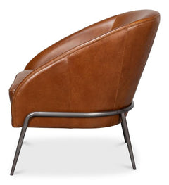 Simmons Brown Leather Chair - Ornate Home