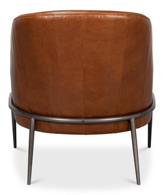 Simmons Brown Leather Chair - Ornate Home