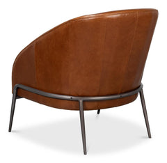 Simmons Brown Leather Chair - Ornate Home