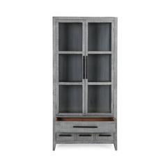Simon Antique Blue Display Cabinet - Ornate Home