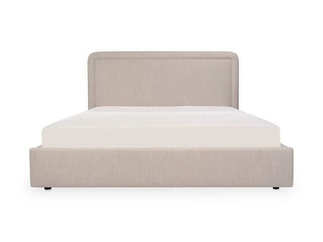 Simon Flecked Beige Queen Storage Bed - Ornate Home