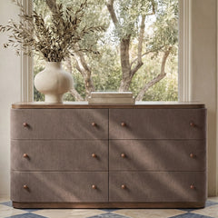 Simone Brown 6 Drawer Dresser - Ornate Home