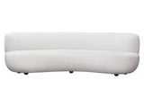 Simone White Curved Sofa - Ornate Home