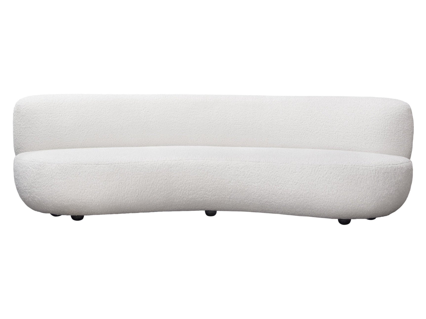 Simone White Curved Sofa - Ornate Home