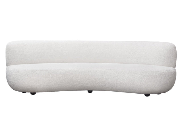 Simone White Curved Sofa - Ornate Home