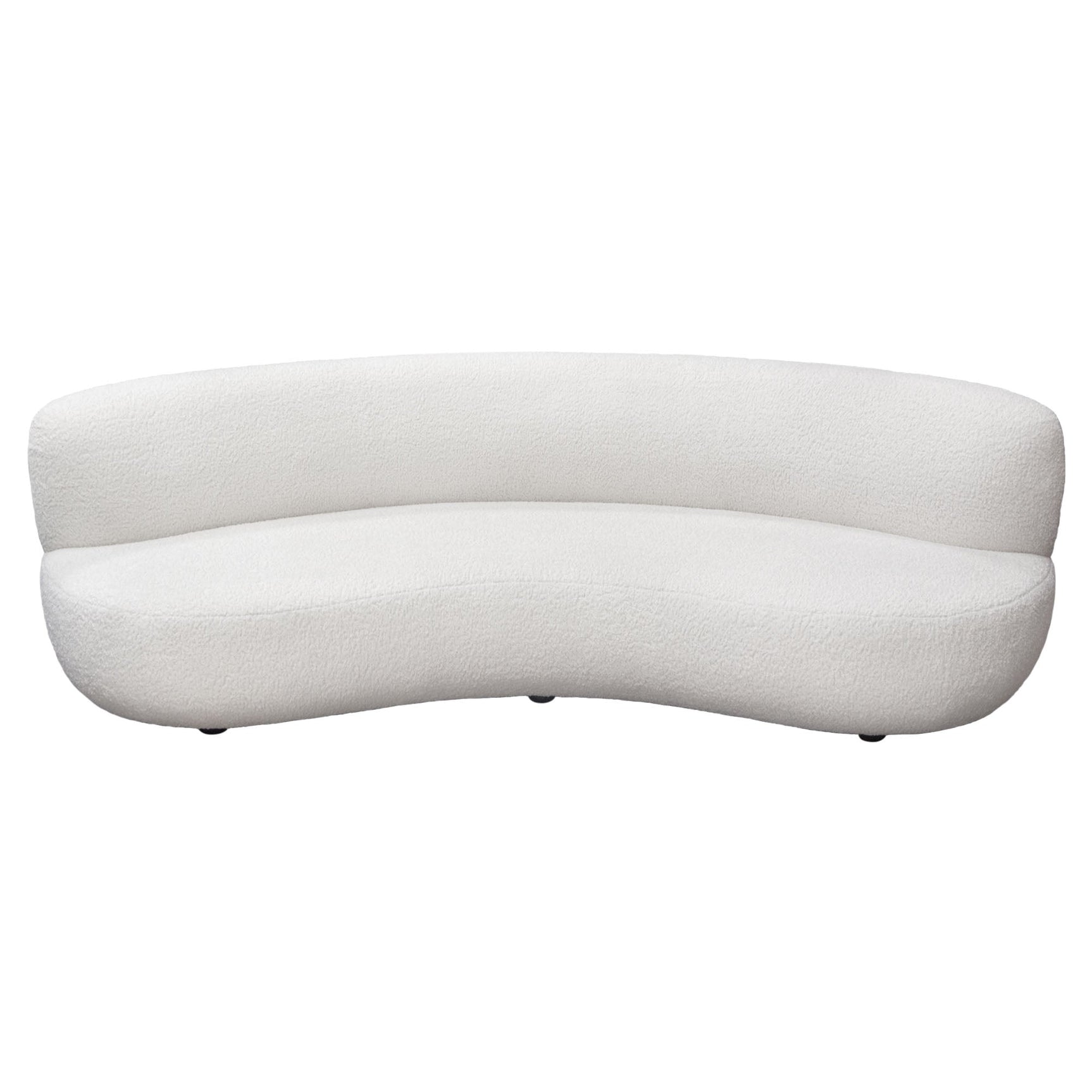 Simone White Curved Sofa - Ornate Home