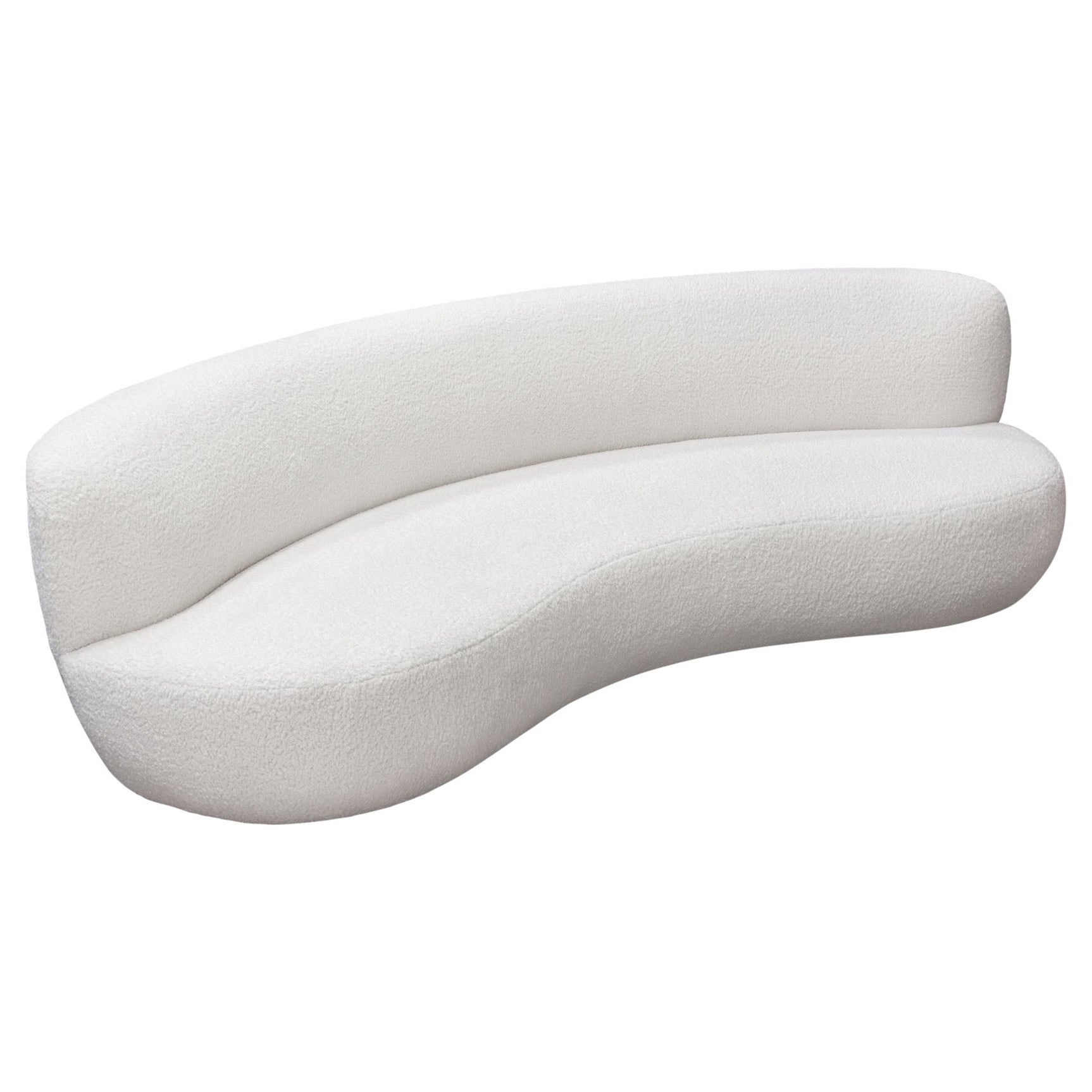 Simone White Curved Sofa - Ornate Home