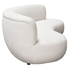 Simone White Curved Sofa - Ornate Home