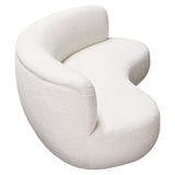 Simone White Curved Sofa - Ornate Home