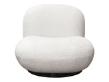 Simone White Swivel Accent Chair - Ornate Home