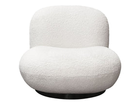Simone White Swivel Accent Chair - Ornate Home