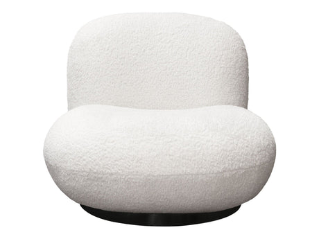 Simone White Swivel Accent Chair - Ornate Home