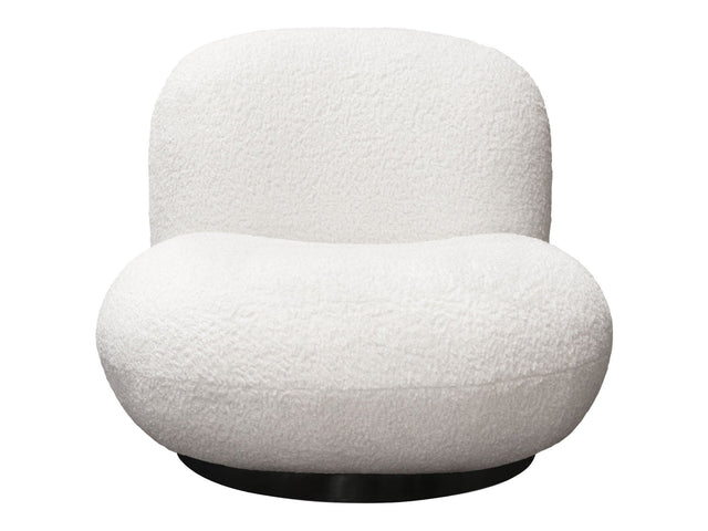 Simone White Swivel Accent Chair - Ornate Home