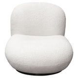 Simone White Swivel Accent Chair - Ornate Home