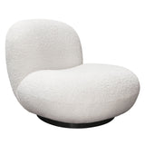 Simone White Swivel Accent Chair - Ornate Home