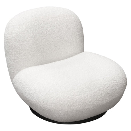 Simone White Swivel Accent Chair - Ornate Home