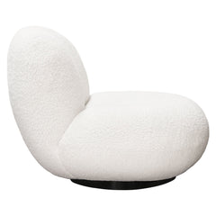 Simone White Swivel Accent Chair - Ornate Home