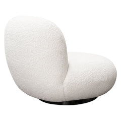Simone White Swivel Accent Chair - Ornate Home