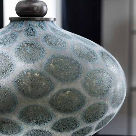 Simons Blue/Brushed Nickel Table Lamp With Night Light - Ornate Home