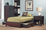 Simple Wood Full Storage Bed in Espresso - Ornate Home