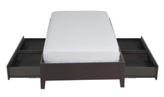 Simple Wood Full Storage Bed in Espresso - Ornate Home