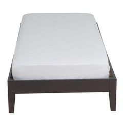 Simple Wood Queen Platform Bed in Espresso - Ornate Home