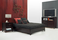 Simple Wood Queen Storage Bed in Espresso - Ornate Home