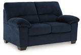 SimpleJoy Navy Loveseat (Online Special Price) - Ornate Home