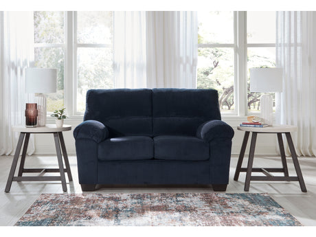 SimpleJoy Navy Loveseat - Ornate Home