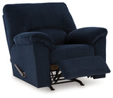SimpleJoy Navy Rocker Recliner (Online Special Price) - Ornate Home