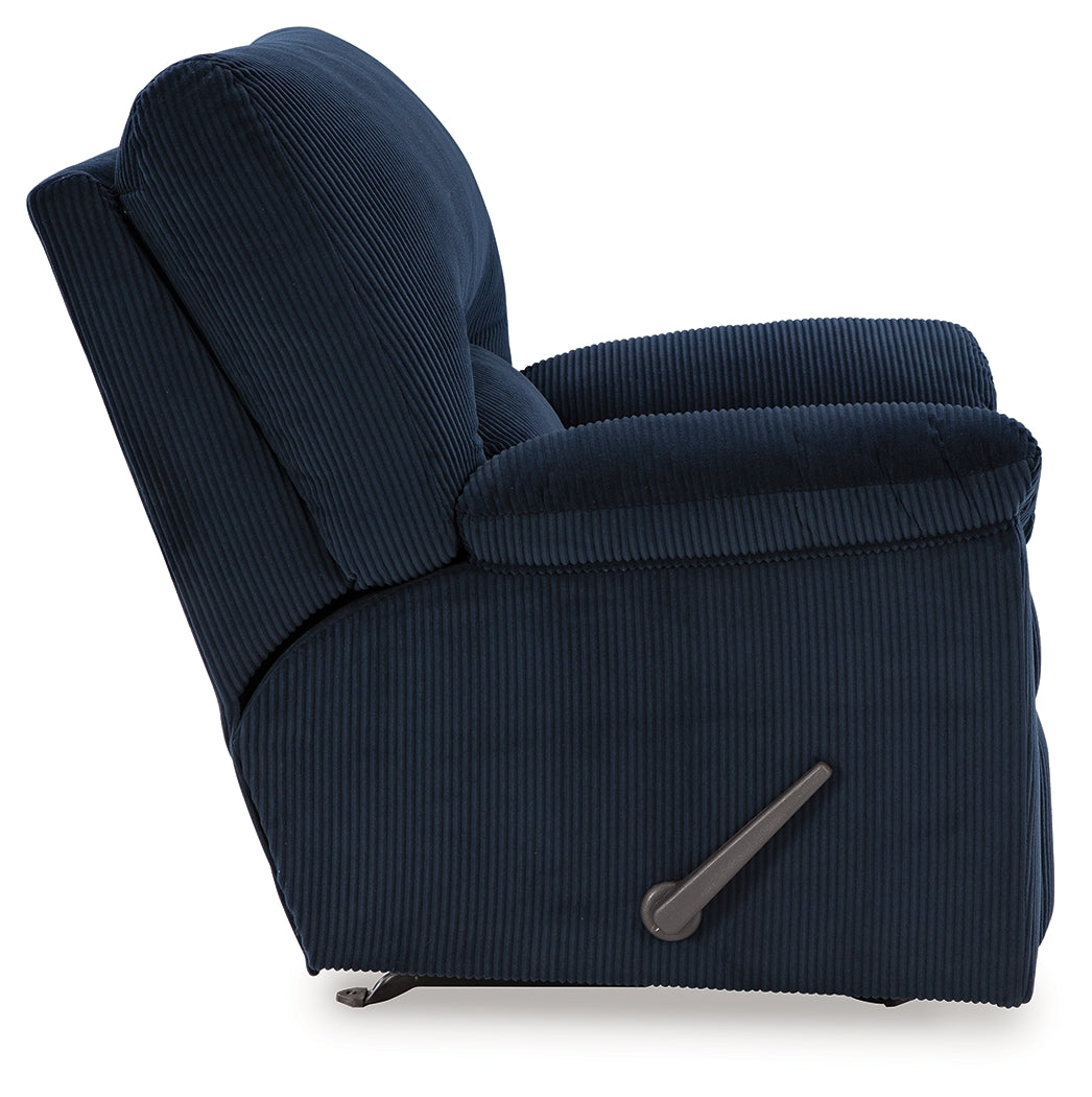 SimpleJoy Navy Rocker Recliner (Online Special Price) - Ornate Home