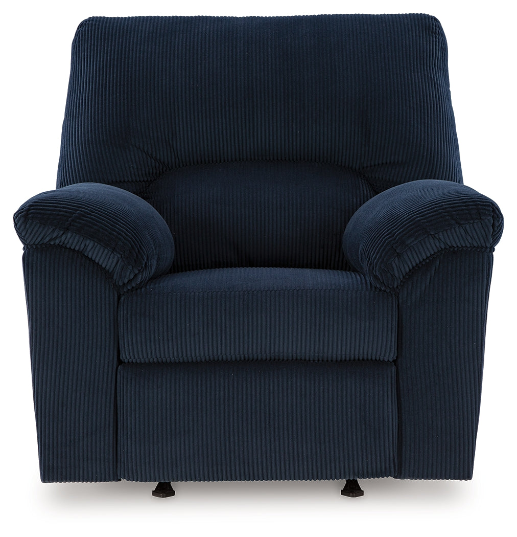 SimpleJoy Navy Rocker Recliner - Ornate Home