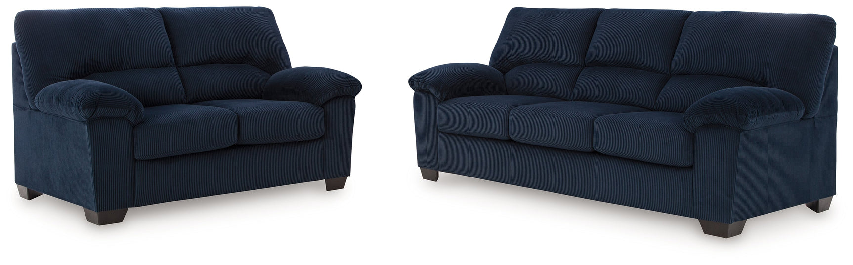 SimpleJoy Navy Sofa & Loveseat (Online Special Price) - Ornate Home