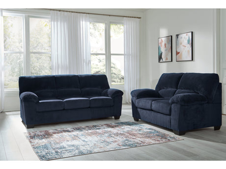 SimpleJoy Navy Sofa & Loveseat - Ornate Home