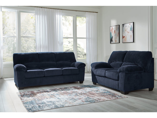SimpleJoy Navy Sofa & Loveseat - Ornate Home