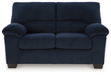 SimpleJoy Navy Sofa & Loveseat - Ornate Home