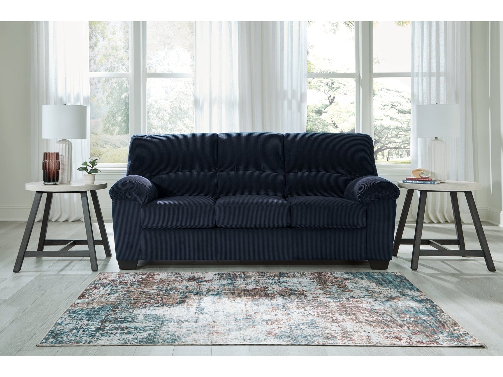 SimpleJoy Navy Sofa (Online Special Price) - Ornate Home