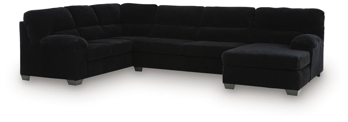 SimpleJoy Onyx 3-Piece Sectional with RAF Chaise - Ornate Home