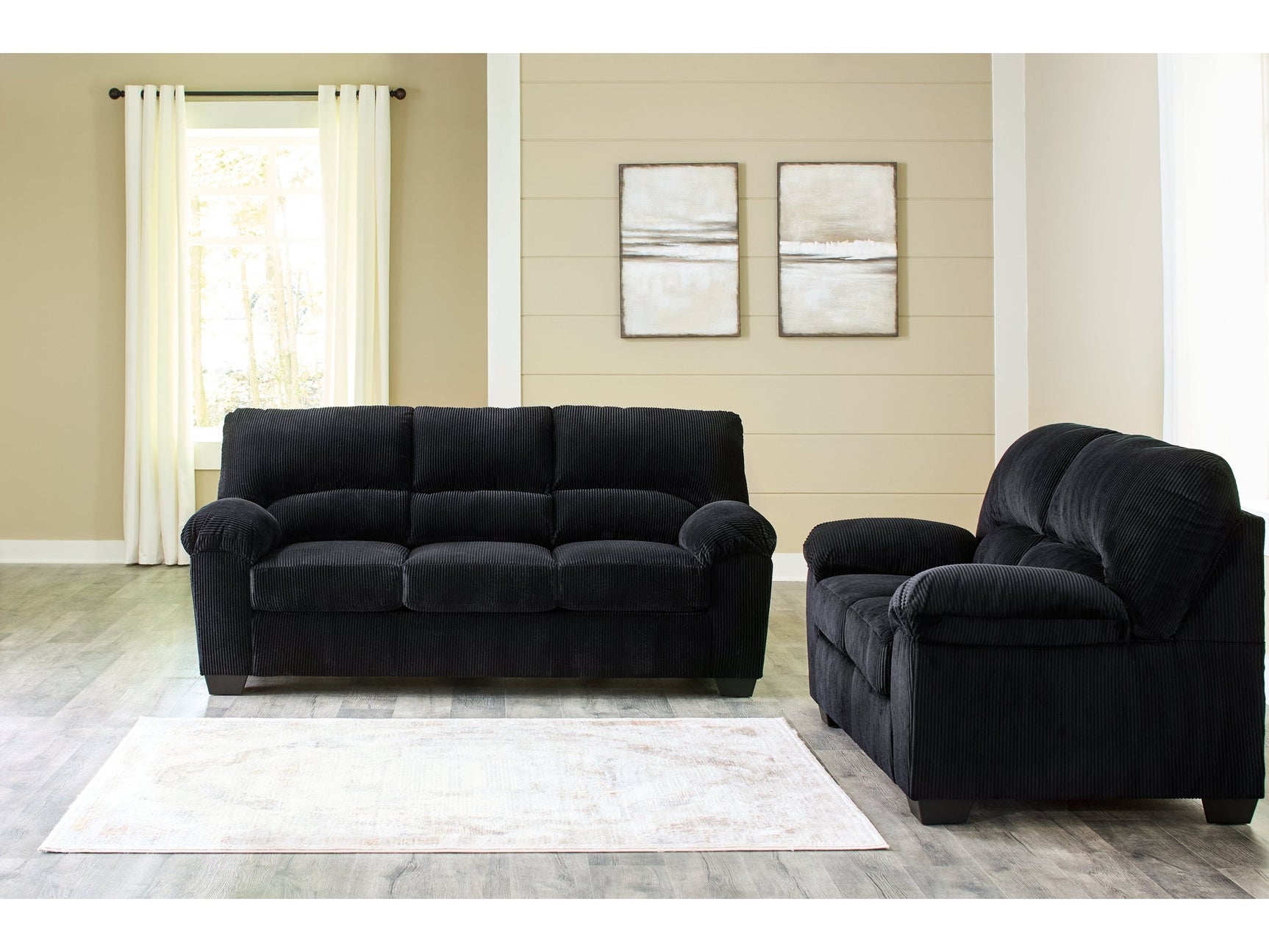 SimpleJoy Onyx Sofa & Loveseat (Online Special Price) - Ornate Home