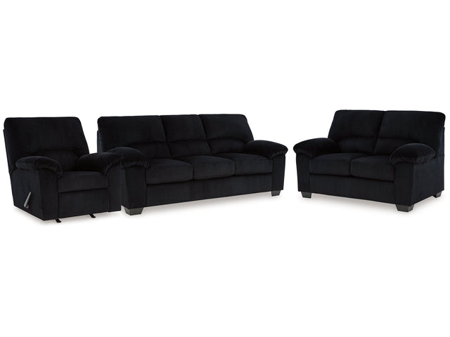 SimpleJoy Onyx Sofa, Loveseat and Recliner (Online Special Price) - Ornate Home