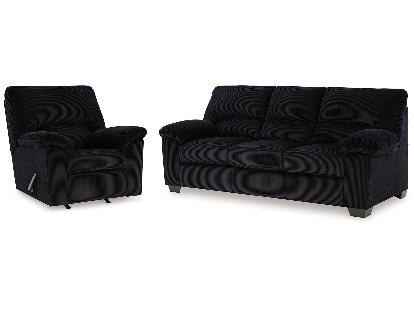 SimpleJoy Onyx Sofa and Recliner (Online Special Price) - Ornate Home