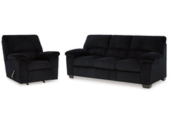 SimpleJoy Onyx Sofa and Recliner - Ornate Home