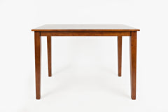 Simplicity Caramel Counter Table w/ 4 X-Back Stools - Ornate Home