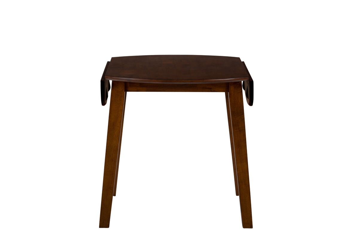 Simplicity Caramel Drop Leaf Dining Table w/ 4 Slatback Chairs - Ornate Home