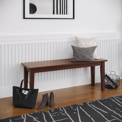 Simplicity Caramel Rect. Dining Table w/ 4 Slatback Chairs, Bench - Ornate Home